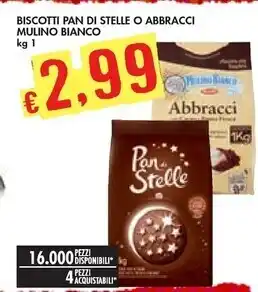 Bennet Mulino bianco biscotti pan di stelle o abbracci offerta