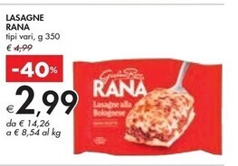 Bennet Rana lasagne offerta