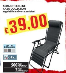 Bennet Casa collection sdraio textilene offerta