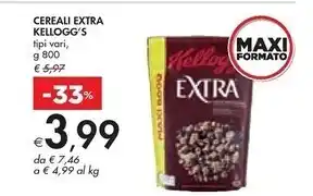 Bennet Kelloggs cereali extra offerta