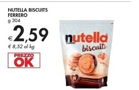 Bennet Ferrero nutella biscuits offerta