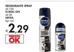 Bennet Nivea deodorante spray o roll on offerta