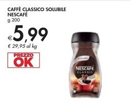 Bennet Nescafé caffè classico solubile offerta