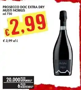 Bennet Musti nobilis prosecco doc extra dry offerta