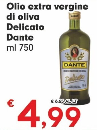 Despar Dante olio extra vergine di oliva delicato offerta