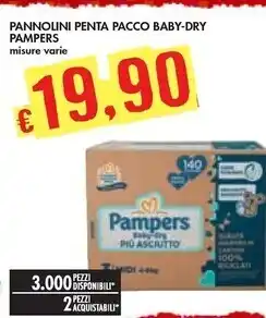 Bennet Pampers pannolini penta pacco baby-dry offerta