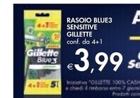 Bennet Gillette rasoio blue3 sensitive offerta