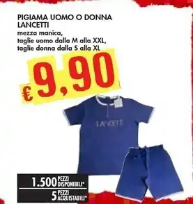 Bennet Lancetti pigiama uomo o donna offerta