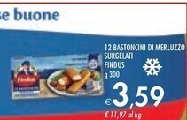 Bennet Findus 12 bastoncini di merluzzo surgelati offerta