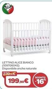 Bimbo Store Giordani lettino alice bianco offerta