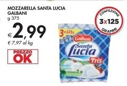 Bennet Galbani mozzarella santa lucia offerta