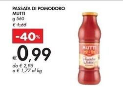 Bennet Mutti passata di pomodoro offerta