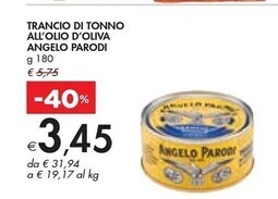 Bennet Angelo parodi trancio di tonno all'olio d'oliva offerta