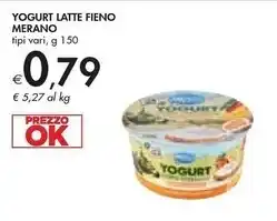 Bennet Merano yogurt latte fieno offerta