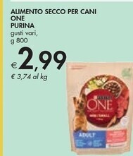 Bennet Purina alimento secco per cani one offerta