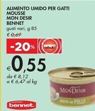 Bennet Bennet - alimento umido per gatti mousse mon desir offerta