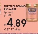 Bennet Rio mare filetti di tonno offerta