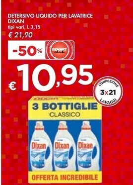 Bennet Dixan detersivo liquido per lavatrice offerta