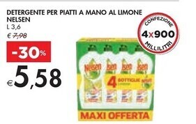 Bennet Nelsen detergente per piatti a mano al limone offerta