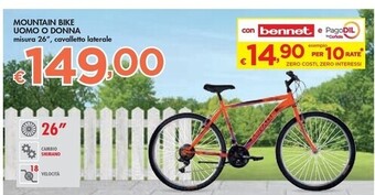 Bennet Mountain bike uomo o donna offerta