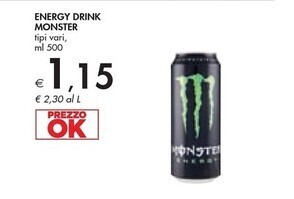 Bennet Monster energy drink offerta
