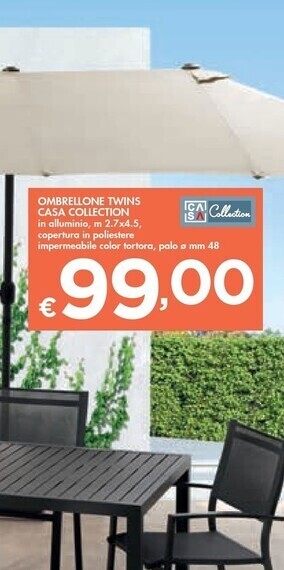 Bennet Casa collection ombrellone twins offerta
