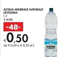 Bennet Levissima acqua minerale naturale offerta