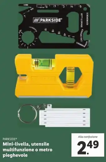 PARKSIDEⓇ Mini-livella, utensile multifunzione o metro pieghevole
