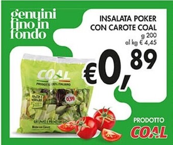 Coal insalata poker con carote