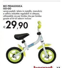 Bennet Bici pedagogica go-go offerta