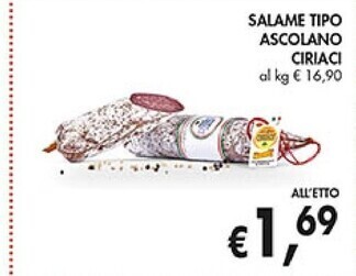 Coal Salumificio ciriaci salame tipo ascolano offerta