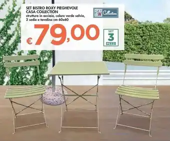 Bennet Casa collection set bistro roxy pieghevole offerta