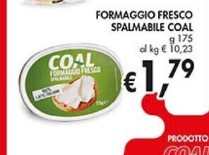 Coal Coal formaggio fresco spalmabile offerta