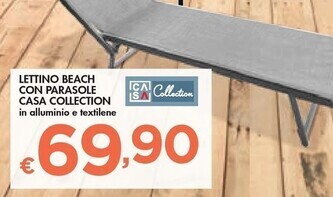 Bennet Casa collection lettino beach con parasole offerta