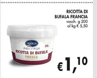 Coal Francia ricotta di bufala offerta