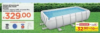 Bestway piscina rettangolare power steel frame