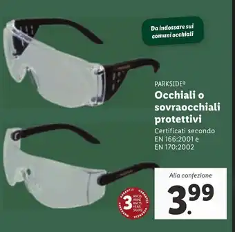 Lidl PARKSIDEⓇ Occhiali o sovraocchiali protettivi offerta