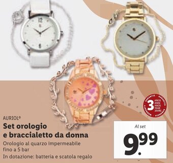 AURIOLⓇ Set orologio e braccialetto da donna