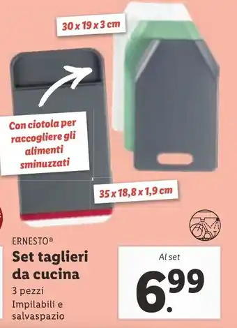 Lidl ERNESTOⓇ Set taglieri da cucina offerta