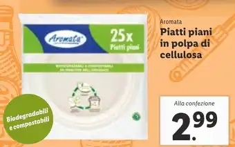 Lidl Aromata Piatti piani in polpa di cellulosa offerta
