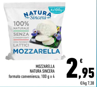 Conad MOZZARELLA NATURA SINCERA 100 g x 4 offerta