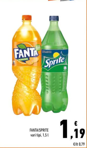 Conad FANTA/SPRITE vari tipi, 1,5 l offerta