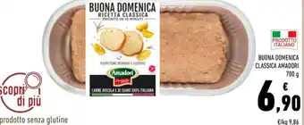 Conad BUONA DOMENICA CLASSICA AMADORI 700 g offerta