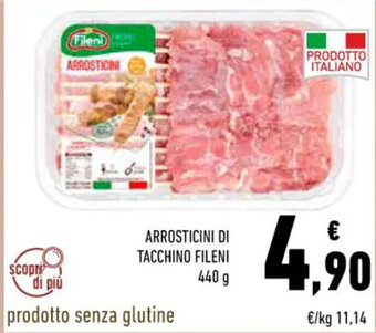 Conad ARROSTICINI DI TACCHINO FILENI 440 g offerta