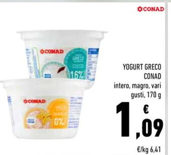 Conad YOGURT GRECO CONAD 170 g offerta