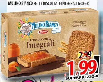 Il Genio Supermercato MULINO BIANCO FETTE BISCOTTATE INTEGRALI 630 GR offerta
