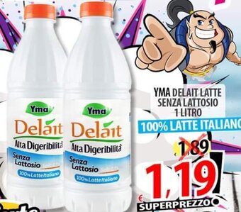Il Genio Supermercato YMA DELAIT LATTE SENZA LATTOSIO 1 LITRO offerta