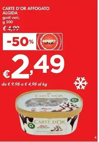 Bennet Algida Carte D'Or Affogato Mirtillo 500 G(ml) offerta
