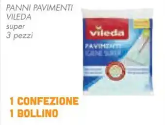 Conad Superstore PANNI PAVIMENTI VILEDA super 3 pezzi offerta