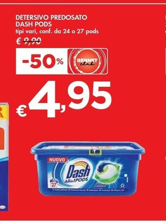 Bennet Dash Detersivo Predosato Pods offerta